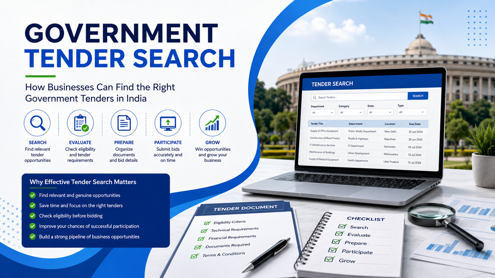 Government Tender Search Services for Businesses | Real Eternity